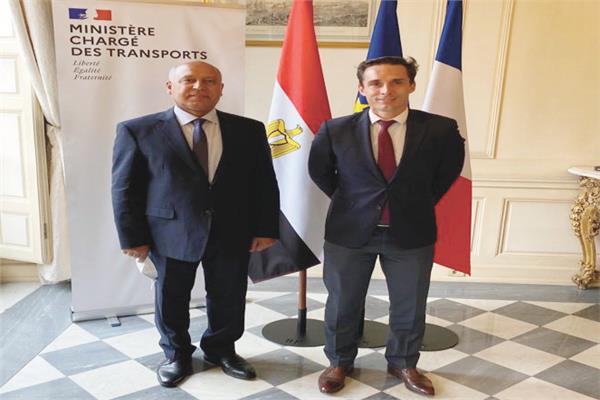  وزير النقل مع نظيره الفرنسى