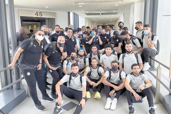 لقطة مجمعة لبعثة المنتخب الأوليمبى.. وطموحات كبيرة قبل الاصطدام بالإسبان الخميس