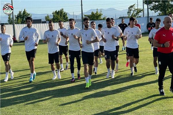 جانب من تدريب المنتخب الأولمبي