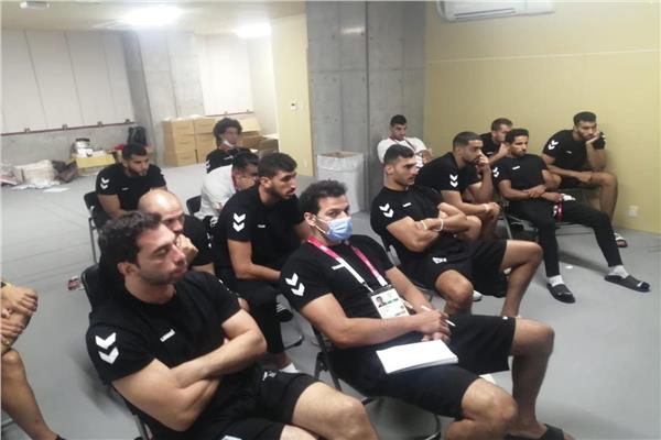 محاضرة فيديو لمنتخب اليد استعدادًا لمواجهة البرتغال