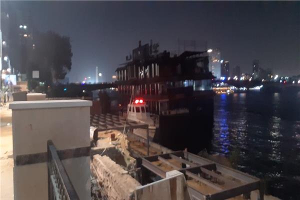 حريق مركب نيلي بالجيزة
