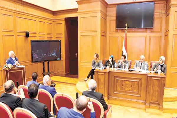وفد المدارس الخاصة خلال جلسة الاستماع فى مجلس النواب
