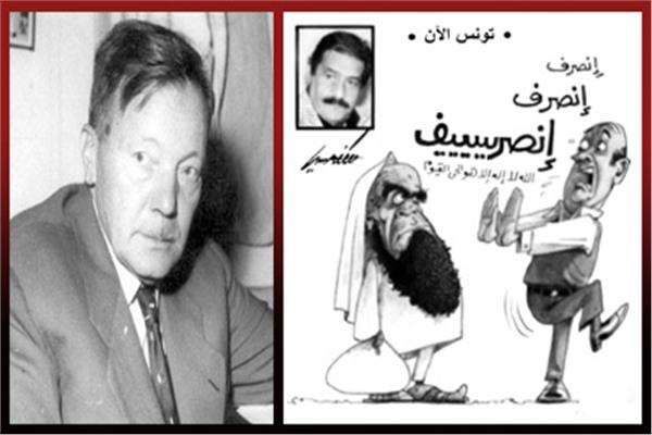  بيرم التونسى  -  جريدة «الآخبار» «بريشة مصطفى حسين»