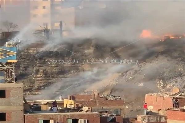  حريق بمخلفات بمصر القديمة 