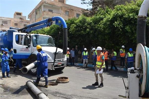 لجنه فنية لتقييم أداء محطات الصرف بمطروح 