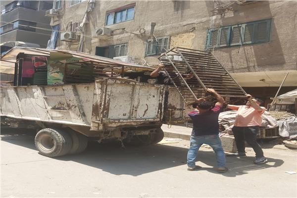 محافظة الجيزة ترفع ١٢٠٠ حاله إشغال وتعديات للمحال والمقاهي والمنشأت التجارية