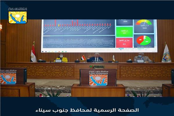 محافظ جنوب سيناء يترأس مؤتمر المتابعه لبحث المشروعات التي سيتم افتتاحها في ذكرى احتفالات نصر أكتوبر