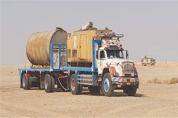 رصف القطاع الثانى  بطريق سيوه 
