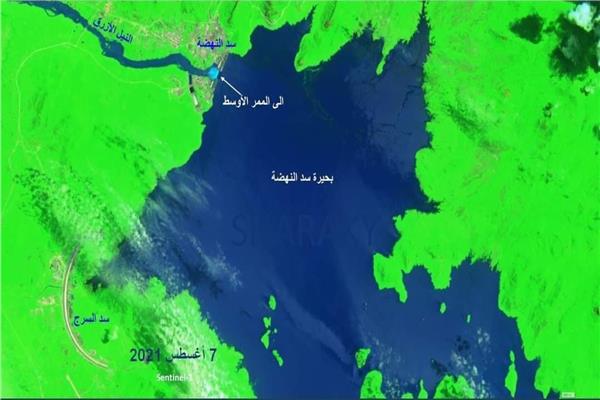 تدفق مياه النيل - خريطة