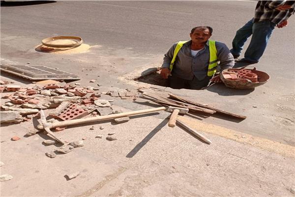 حملات إشغالات وصرف صحي بجنوب الجيزة