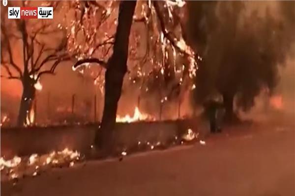 حرائق غابات اليونان
