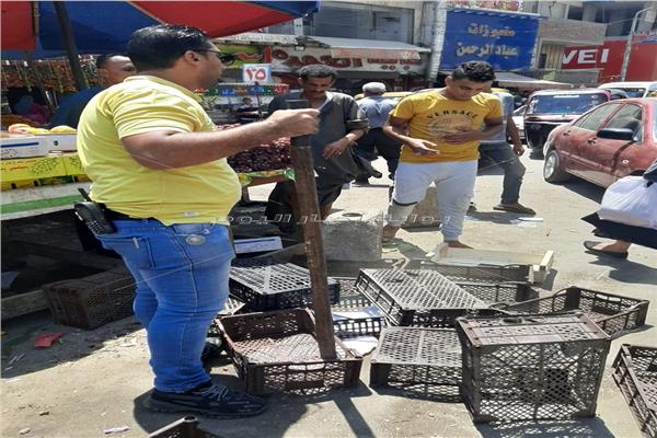 حملة إشغالات على شوارع الطابق والاتحاد و٦ أكتوبر ببولاق الدكرور