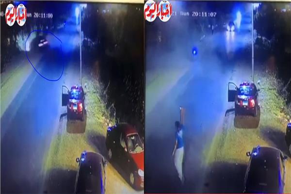 لحظة انقلاب سيارة عروسين البحيرة في فرع نهر النيل بإيتاي البارود