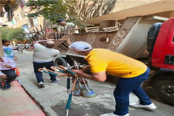 حملات إشغالات مكثفة بأحياء وقرى الجيزة