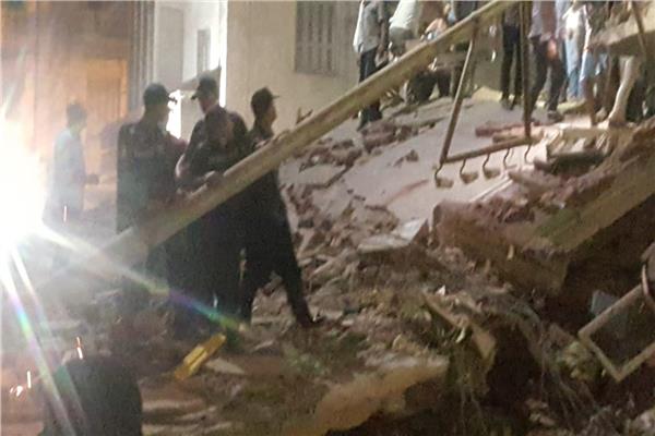 صورة للعقار المنهار