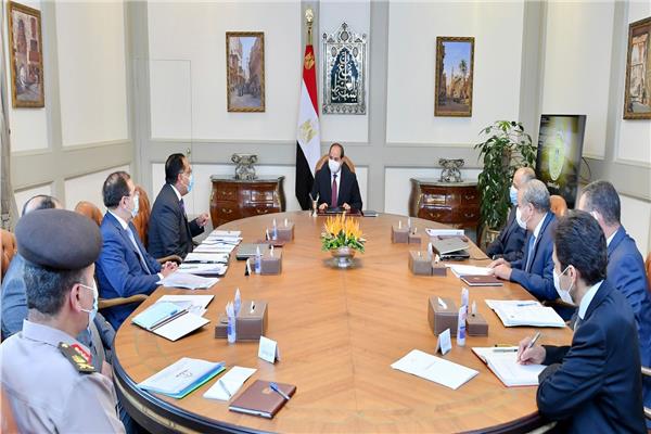الرئيس السيسي خلال الاجتماع
