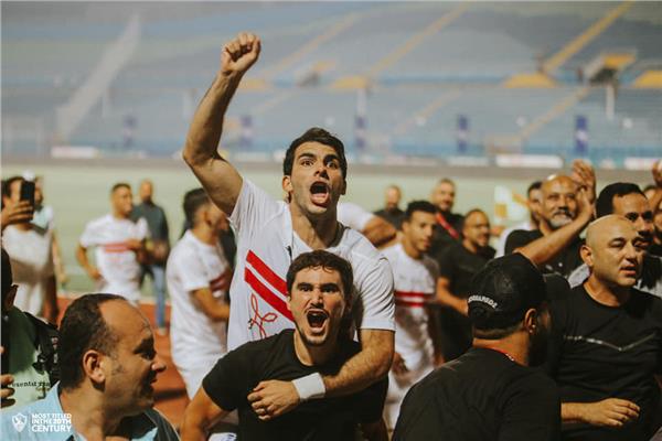 احتفالات لاعبي الزمالك