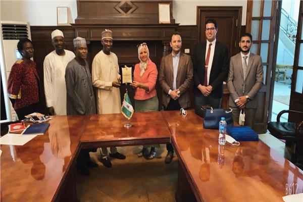 وفد من جامعة المنصورة في زيارة لسفارة نيجيريا بالقاهرة