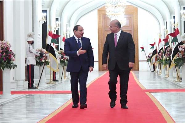 الرئيس السيسي ونظيره العراقي 