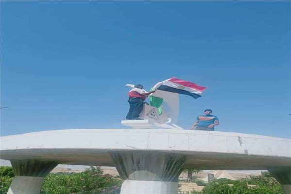 حملة تجميل ونظافة بالشوارع والميادين بالمنيا 