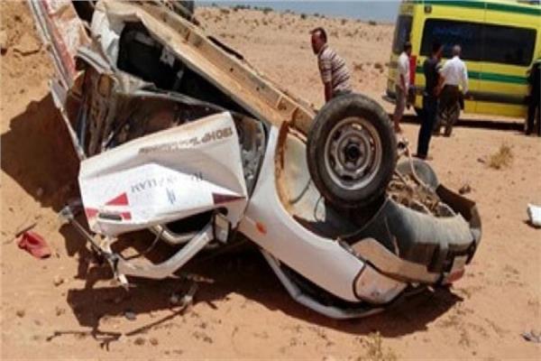 مصرع شاب وإصابة 3 أخرون فى حادث إنقلاب سيارة بأسوان