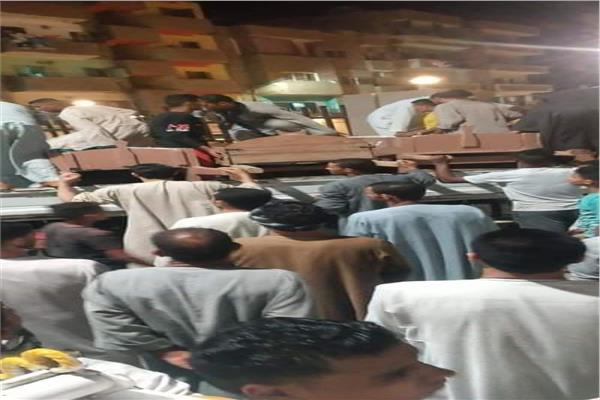 تشيع جثامين ضحايا حادث محور سمالوط بالمنيا