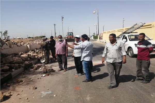 شارع مدرسة الصنايع للتأكد من نقل الباعة الجائلين 