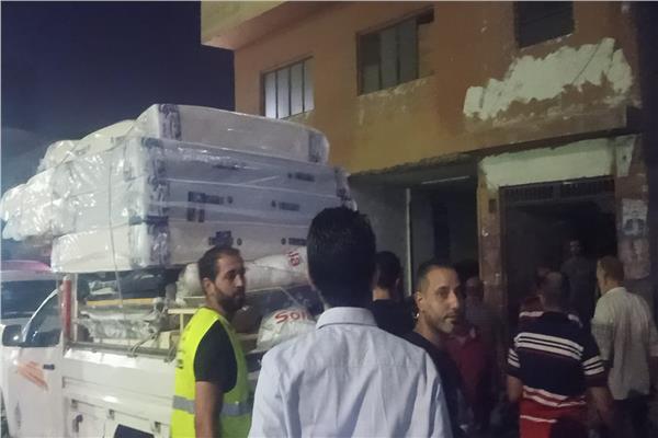 تسكين أصحاب الشقق بالعقار المنهار