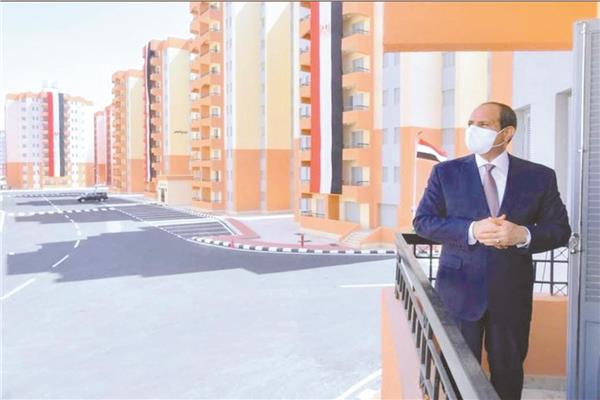 متابعة مستمرة من الرئيس السيسي لمشروعات الاسكان الاجتماعي