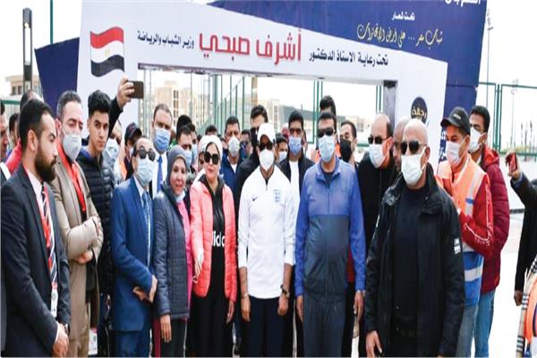د. أشرف صبحى وزير الشباب والرياضة خلال احتفالية «شباب مصر على أرض الانجازات»
