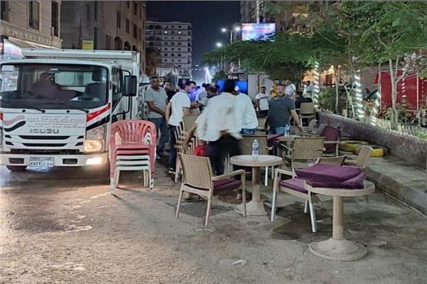رفع الاشغالات بمركزي كفر الدوار وكوم حمادة