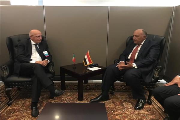 وزير الخارجية المصري ونظيره البرتغالي