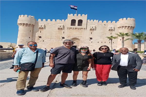 صورة للضيوف في قلعة قيتباي