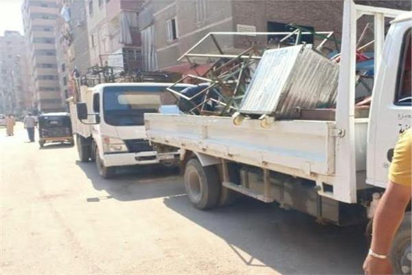 رفع ٧٥٠ حالة إشغال لمقاهي ومحال بحدائق الأهرام