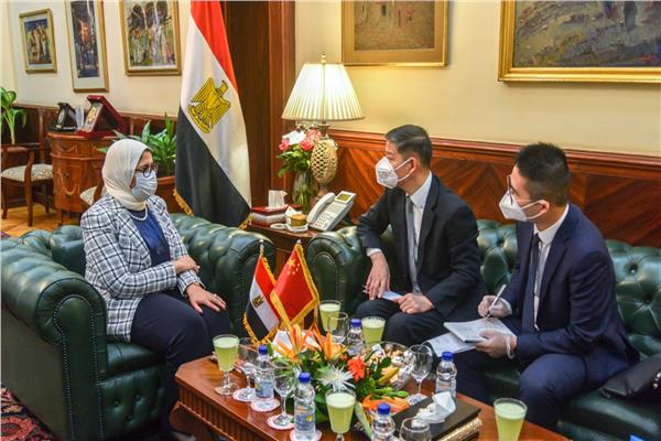 هالة زايد تستقبل السفير الصيني