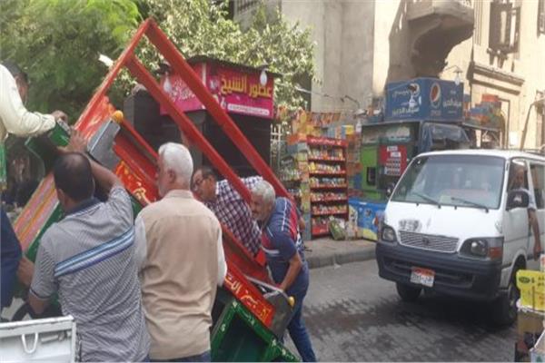 حملات إعادة الانضباط على الشوارع الحيوية بجنوب الجيزة