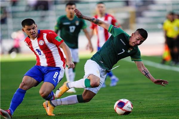 صورة من مباراة بوليفيا وباراجواي