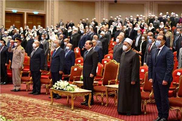 الرئيس السيسي خلال الاحتفالية