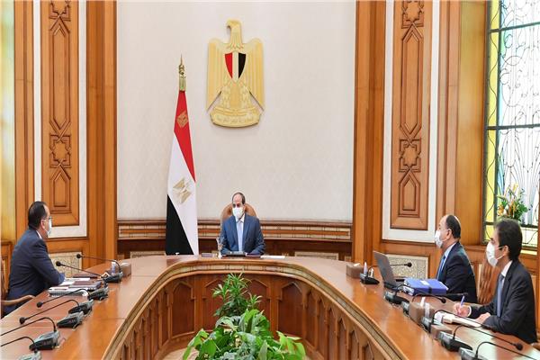 الرئيس السيسي خلال الاجتماع