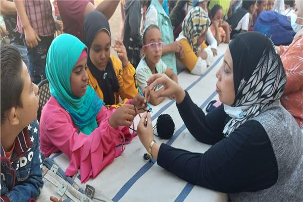 أنشطة فنية وثقافية بحياة كريمة بقنا 
