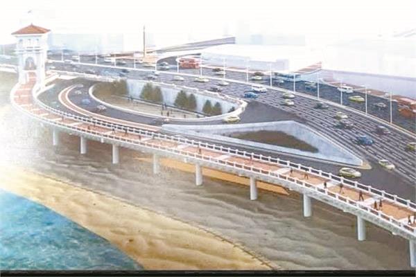 نموذج لمخطط إنشاء كوبرى السادات على كورنيش الإسكندرية