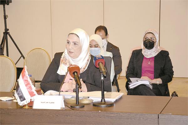 القباج خلال الدورة الـ 76 لمجلس وزراء الشئون الاجتماعية العرب 