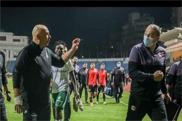 مشادة حسام حسن وعلى ماهر