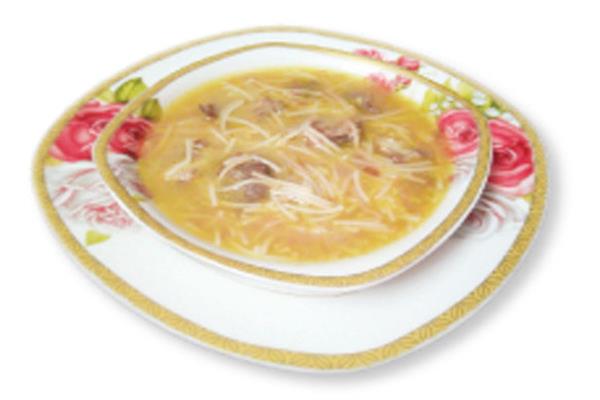 شوربة الشعرية باللحم  