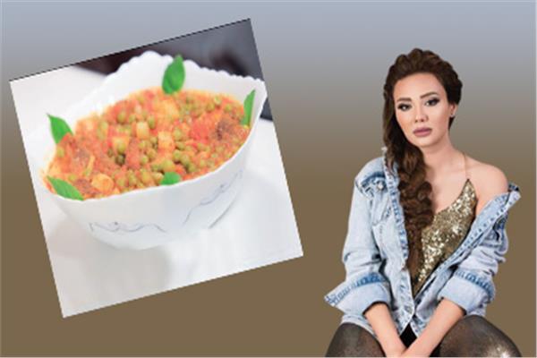 مى القاضى -- البسلة بالجزر واللحمة