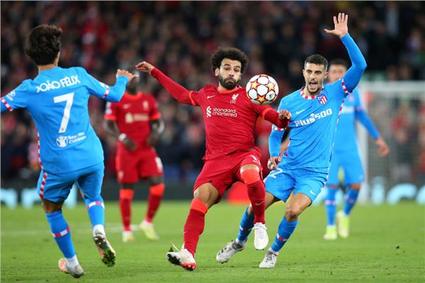 محمد صلاح من مباراة ليفربول وأتلتيكو