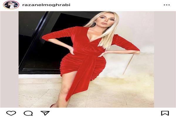 رزان المغربي تتألق بفستان أحمر