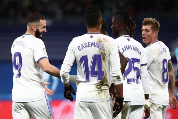 فرحة لاعبي ريال مدريد بالفوز