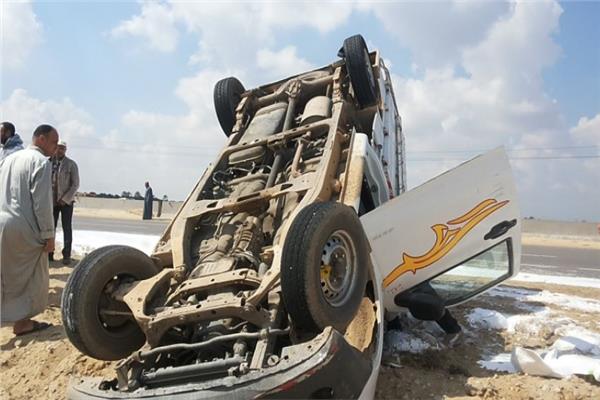 إنقلاب سيارة ربع نقل