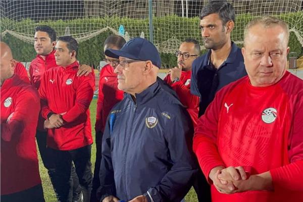 فينجادا خلال مران المنتخب الأولمبي